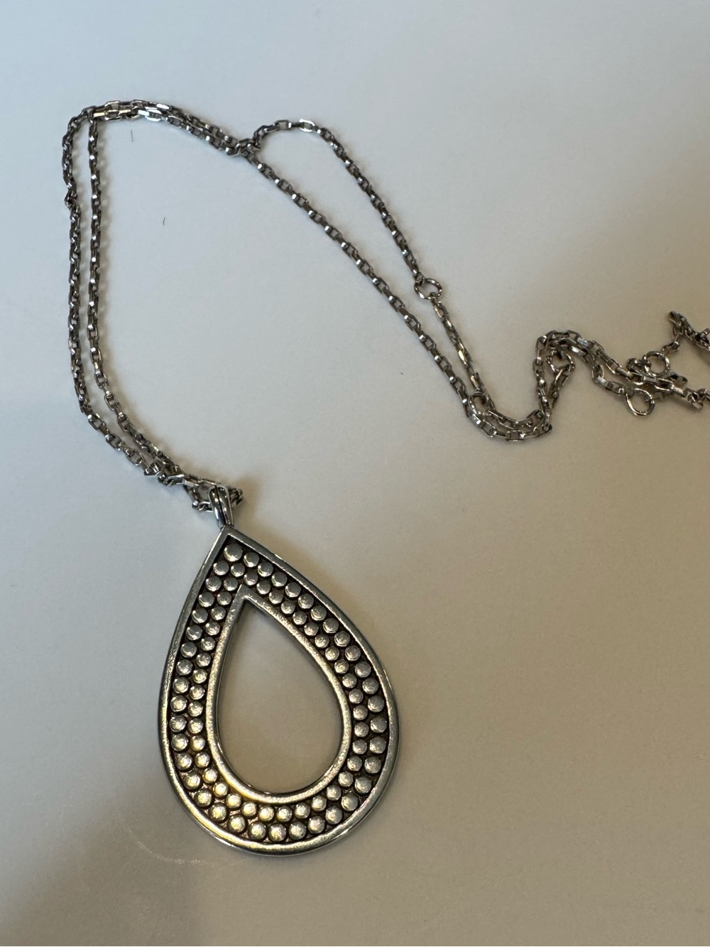 Brighton pebble  Teardrop Pendant Necklace - Picture 4 of 4